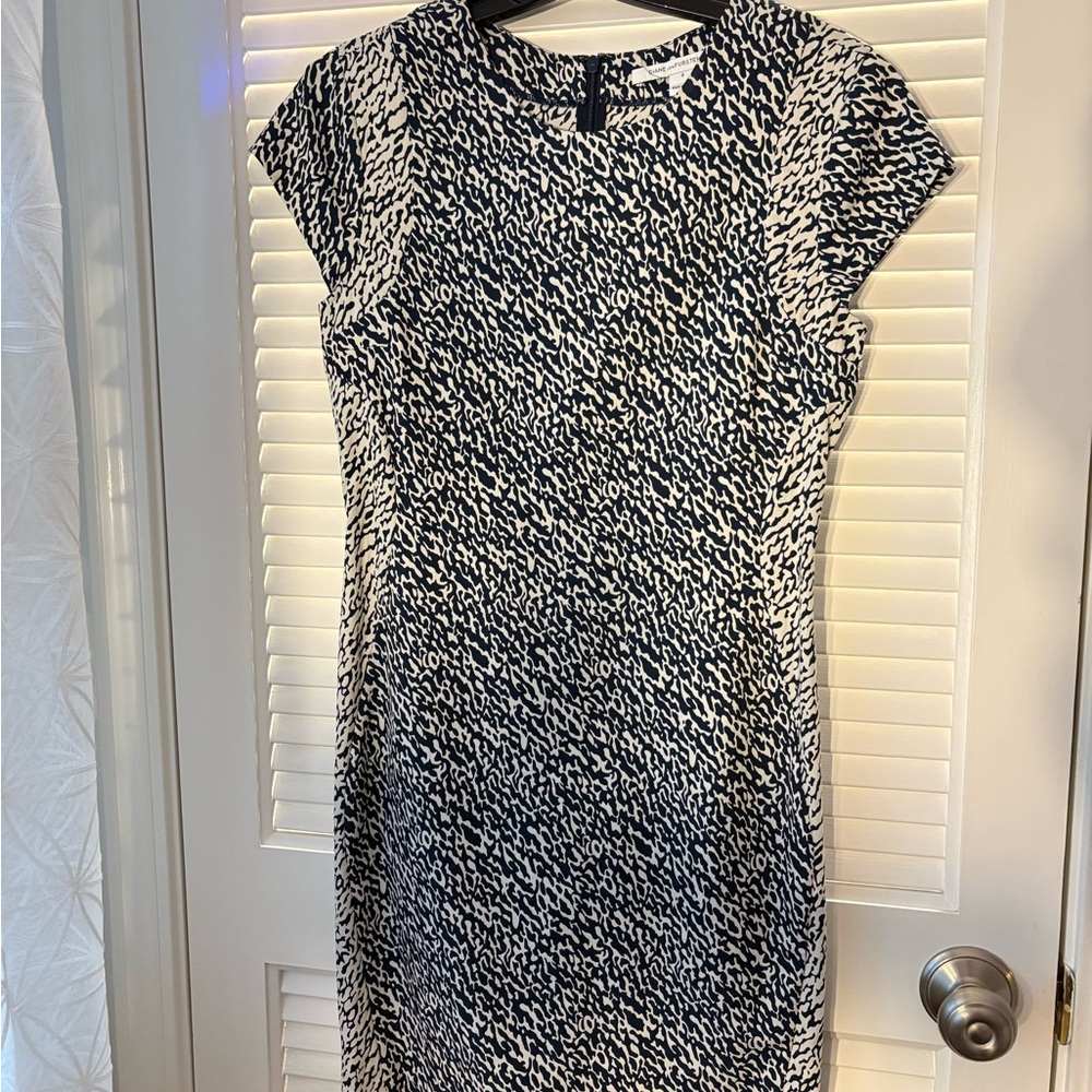 Diane Von Furstenberg Black and White Midi Dress